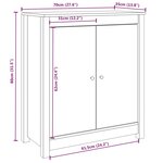 vidaXL Buffets 2 Pièces 70x35x80 cm bois massif de pin