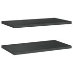 vidaXL Étagères murales 2 Pièces 75x40x3 cm noir acier inoxydable