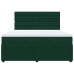 vidaXL Sommier à lattes de lit et matelas Vert foncé 180x200cm Velours