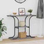 vidaXL Table console Sonoma gris 101 x 35 x 80.5 cm Bois d'ingénierie