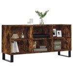 vidaXL Meuble TV chêne fumé 103 5x30x50 cm bois d'ingénierie