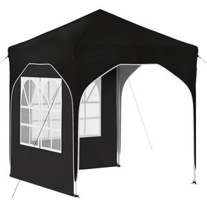 vidaXL Tente de fête pop-up 192 x 192 x 245 cm Noir