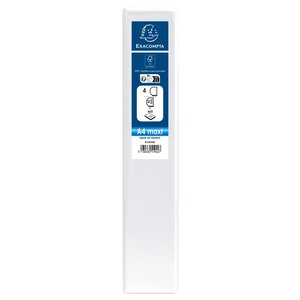 Classeur personnalisable Kreacover A4 Maxi 4 Anneaux Diam 50mm Dos 70 mm Blanc x 10 EXACOMPTA