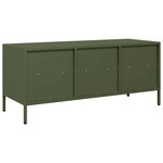 vidaXL Meuble TV vert olive 101 5x39x43 5 cm acier laminé à froid
