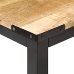 vidaXL Table à manger 140x70x76 cm Bois de manguier brut massif