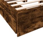 vidaXL Cadre de lit avec tiroirs sans matelas chêne fumé 140x190 cm