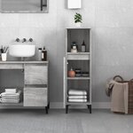 vidaXL Armoire salle de bain sonoma gris 30x30x100 cm