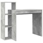 vidaXL Bureau Gris béton 100 x 40 x 90 cm Bois d'ingénierie