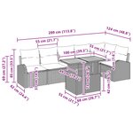 vidaXL Ensemble de canapé de jardin 7 Pièces Noir Poly rotin