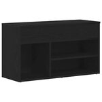 vidaXL Banc à chaussures Chêne noir 80 x 30 x 45 cm Bois d'ingénierie