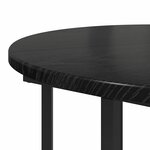 Table d'appoint vidaXL 2 pièces Bois d'ingénierie chêne noir et métal