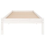 vidaXL Cadre de lit sans matelas blanc bois massif 90x200 cm