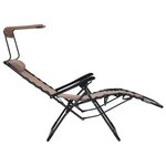 vidaXL Chaise pliable de terrasse Textilène Taupe