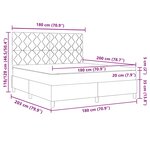 vidaXL Lit à ressorts avec matelas Crème 180 x 200 cm tissu