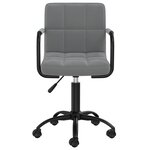 vidaXL Chaises pivotantes à manger lot de 6 gris foncé velours