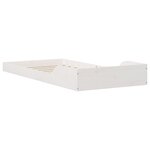 vidaXL Cadre de lit Blanc 90 x 190 cm Bois massif en pin