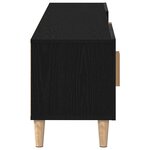 vidaXL Meuble TV Chêne noir 180 x 31.5 x 40 cm Bois d'ingénierie