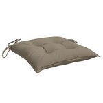 vidaXL Coussins de chaise lot de 4 taupe 40x40x7 cm tissu oxford
