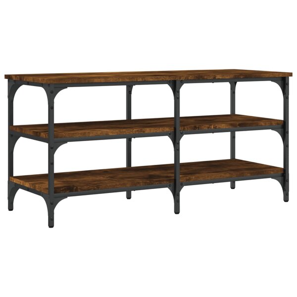 vidaXL Banc à chaussures chêne fumé 100x38 5x49 cm bois d'ingénierie