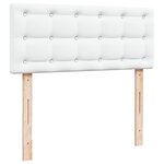 vidaXL Sommier à lattes de lit avec matelas blanc 120x190cm similicuir