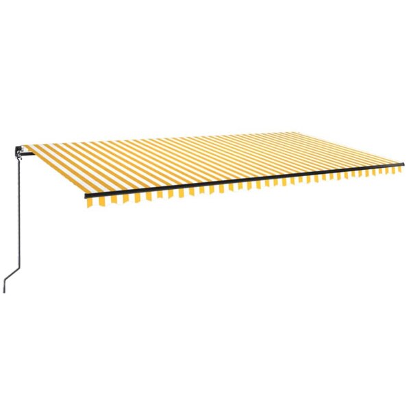 vidaXL Auvent manuel rétractable 600x350 cm Jaune et blanc