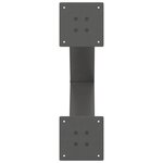 vidaXL Pieds de table basse en forme de X  2 pièces  anthracite  50 x (42-43) cm  acier