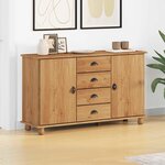 vidaXL Buffet ASKIM Marron 133 5 x 40 x 79 cm Bois massif en pin