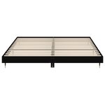 vidaXL Cadre de lit sans matelas noir 200x200 cm bois d'ingénierie