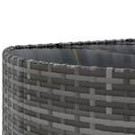 vidaXL Salon de jardin 5 Pièces avec coussins gris résine tressée