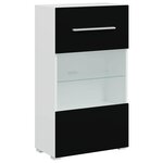 vidaXL Meuble TV mural 5 pièces avec éclairage LED Noir