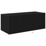 vidaXL Meuble TV mural Chêne noir 80 x 35 x 31 cm Bois d'ingénierie
