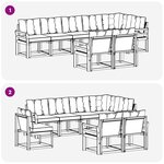 vidaXL Ensemble de canapés d'extérieur 8 pc Gris Naturel et Clair