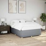 vidaXL Cadre de lit sans matelas gris clair 140x200 cm tissu