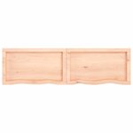 vidaXL Étagère murale 140x40x(2-4) cm bois de chêne massif non traité