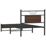 vidaXL Cadre de lit sans matelas chêne marron 75x190cm bois ingénierie