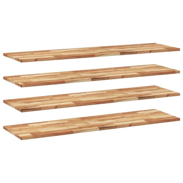 vidaXL Étagères flottantes 4 Pièces 160x40x2 cm acacia massif à l'huile