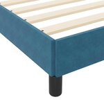 vidaXL Lit à ressorts avec matelas Bleu foncé 100 x 220 cm tissu