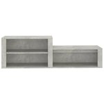 vidaXL Armoire à chaussures Gris béton 150x35x45 cm Bois d'ingénierie
