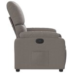 vidaXL Fauteuil inclinable Taupe Tissu