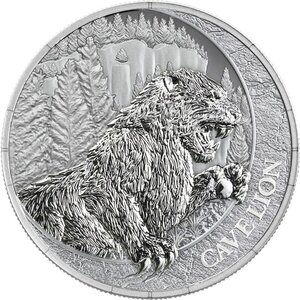 Pièce de monnaie en Argent 20 Dollars g 31.1 (1 oz) Millésime 2026 Megafauna CAVE LION