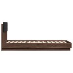 vidaXL Cadre de lit avec LED sans matelas chêne marron 90x200 cm