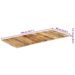 vidaXL Dessus de table bois de manguier solide 15-16 mm 140x60 cm