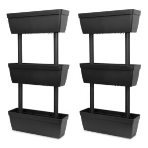 vidaXL Jardinières 6 Pièces 100 cm Anthracite