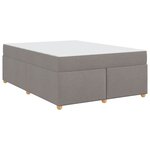 vidaXL Cadre de lit avec matelas avec matelas Taupe 140 x 200 cm tissu