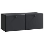 vidaXL Meuble TV mural 78 5 x 31 x 30 cm Noir Bois d'ingénierie