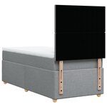 vidaXL Sommier à lattes de lit avec matelas gris clair 80x200 cm tissu