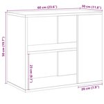 vidaXL Armoire latérale chêne artisanal 60x30x50 cm bois d'ingénierie