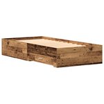 vidaXL Cadre de Lit Bois Vieilli 90x190 cm Bois d'Ingénierie
