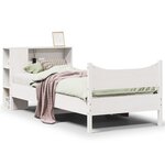 vidaXL Cadre de lit sans matelas blanc 100x200 cm bois de pin massif