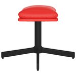 vidaXL Repose-pied Rouge 60x60x36 cm Similicuir